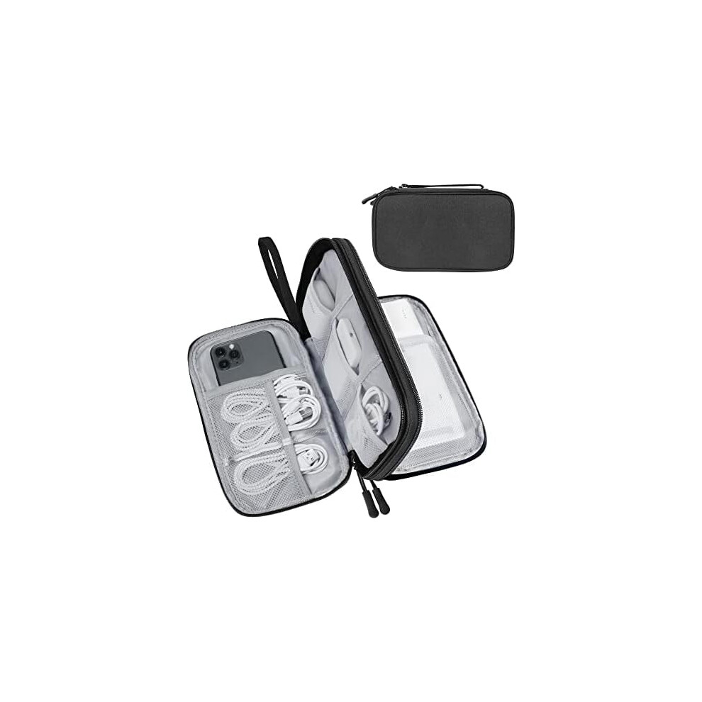 Portable Waterproof Electronics Travel Organizer Bag For Chargers, Cords, Sd Cards & Small Devices Â Black 9028731323770
