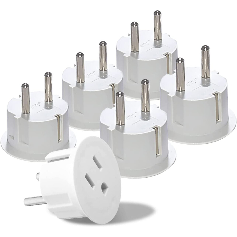Usa To Eu Plug Adapter (Type E/F Schuko), Ce Certified, Compatible With Mobile, Laptop & Camera Chargers 9180479114475