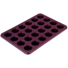 24-Cup Nonstick Aluminized Steel Mini Muffin Pan, Beetroot