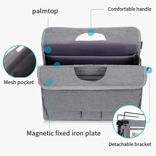 Desktop Hanging Storage Bag Magazine and Document Storage Bag Office Side Storage Bag 2