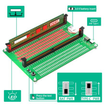 Testeur de MéMoire DDR5 RDIMM/UDIMM Carte de Test de MéMoire DDR5 avec Indicateurs LED pour Ordinateur de Bureau