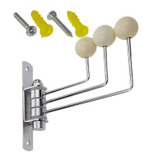 Drehbarer Wandhaken-Organizer aus Holz und Edelstahl