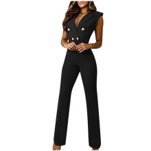 Macacão preto feminino, macacão feminino elegante S