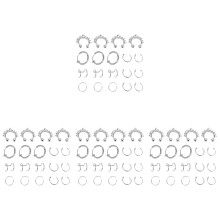 76 pcs Fake Nose Rings No Piercing Nose Cuff Fashion Nose Jewelry for Women