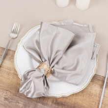 BalsaCircle5Silver Premium Nappe de table 50 x 50 cm en polyester scuba, serviettes de table, articles de décoration pour fêtes et événements