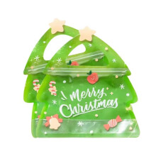 Weihnachtstüten in Baumform, wiederverwendbar, mit Ziplock-Verschluss, 50 Stück