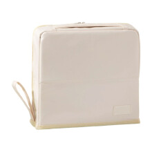 Organisateur de maquillage sur pied - Trousse cosmétique portable avec porte-pinceaux et miroir - Étui de beauté de voyage idéal pour pinceaux et