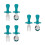 3Ensembles Ensemble Table Bébé Silicone Vert Ergonomique Couverts Acier 8