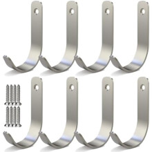 Edelstahl-Wandhaken, 8er-Pack, U-förmig