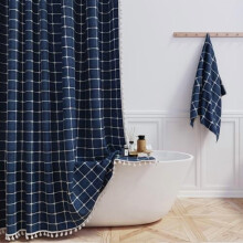 Boho Farmhouse dusjforheng med dusker 72x96 tommer