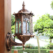 Retro Wall Light Vintage Rustic Outdoor Lantern Lamp Antique Brass Wall Sconces Waterproof E27 Exterior Wall Lamp for Balcony Garden Porch