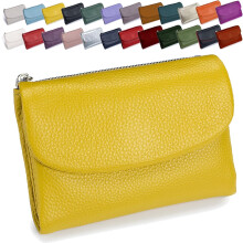 Women's Genuine Leather Bifold Wallet with RFID Protection, Card Holder & Coin Purse – Compatible with All Cards