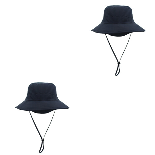 2Pièces Chapeau Pêcheur , Uv, Large , Corde Détachable 2