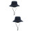 2Pièces Chapeau Pêcheur , Uv, Large , Corde Détachable 7