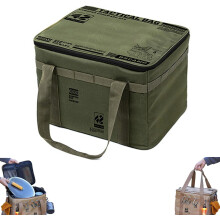 Large Capacity Waterproof Folding Storage Bag, 30L Portable Camping & Picnic Organizer Basket – Green, compatible with outdoor gear