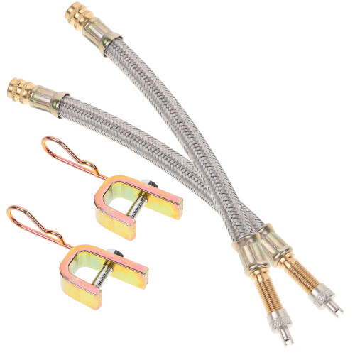 FRCOLOR2Pcs Σωλήνας επέκτασης βαλβίδας ελαστικού Βαλβίδες επέκτασης δρόμου εύκαμπτες