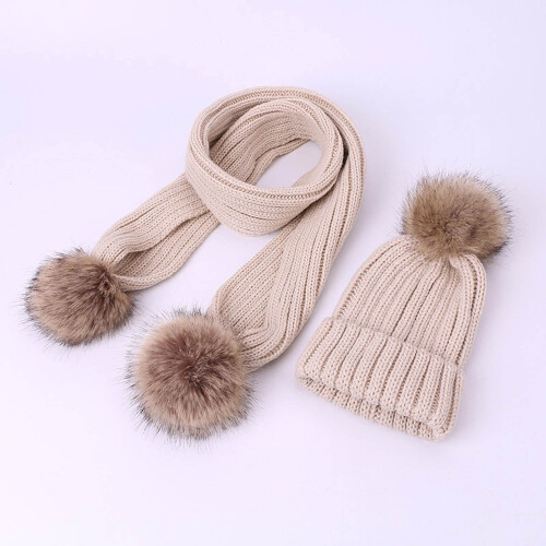 Conjunto infantil combinando para meninas e meninos, com cachecol infinito, gorro, touca e faixa de cabeça.