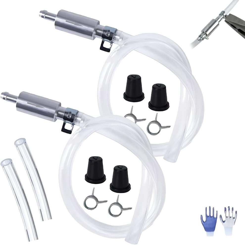 Brake Bleeder Hose With One-Way Check Valve, Universal For Motorcycle/Car Clutch, Compatible With Hydraulic Systems (2Pcs) 9557311806223