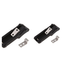 Flexibele treksluiting van zacht zwart rubber (2 stuks)