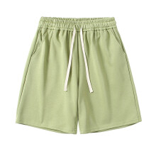 Pantalones cortos deportivos de verano para hombre, talla grande, color verde liso.