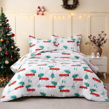 Ensemble de couette pour enfant (taille 1 place) avec taie d'oreiller assortie, motif bonhomme de neige