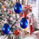Blå glitrende ædelsten julepynt 1
