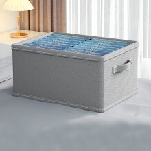 Non-woven Fabric Storage Box, 25L Large Capacity Closet Organizer for Home/Bedroom – Gray