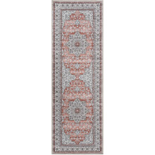 Vintage vloerkleed met bloemenmedaillon, 60 x 180 cm