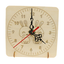 Kit d'horloge de bureau en bois Ă monter soi-mĂŞme pour enfants
