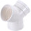 3-Way 4"x4"x4" PVC Y Duct Splitter Fitting, Socket-Socket-Socket, for Vent/Exhaust/DWV, White 1