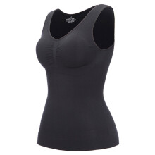 ¡Liquidación! Camisetas moldeadoras Hontri Shapewear para mujer, chaleco de compresión sin costuras, camiseta moldeadora con almohadillas para el