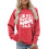 Dame Pullover med print og langærmet rund hals 1