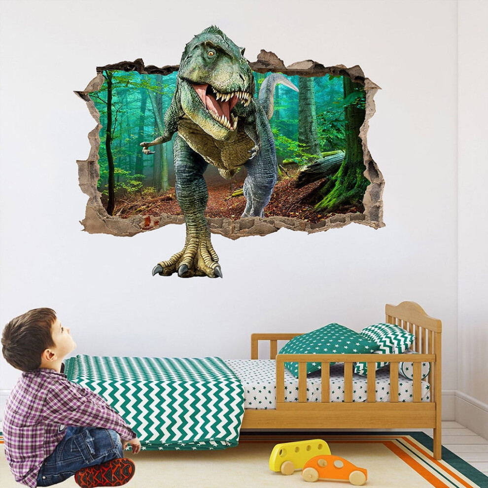 Cool 3D Dinosaur Floor Wall Sticker Removable Vinyl Art Home Decal DIY For Gift