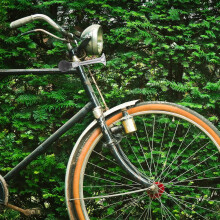 Klaksón na bicykel, 2 ks, pre horskú cyklistiku, retro štýl, čierny