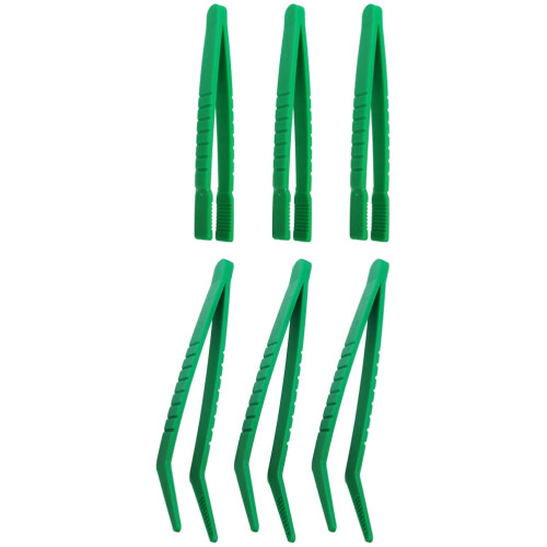Πλαστικές λαβίδες Nadi6pcs με επίπεδη κεφαλή και καμπύλη κεφαλή για παιδιά