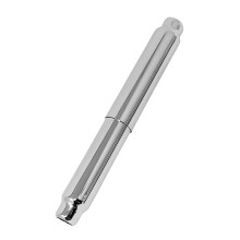 Suporte retrátil para papel higiênico prateado