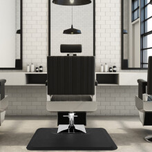 3 x 4ft Anti Fatigue Salon Mats, Beauty Salon Standing Mat, Salon and Barber Shop Chair Floor Mat for Hair Stylist, Black