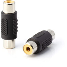 Rallonge de coupleur RCA femelle-femelle (corps cylindrique) – Lot de 4 pour audio, vidéo, S/PDIF, subwoofer, phono, composite, composante et plus