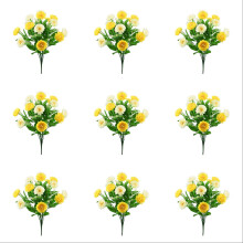 12 Silk Memorial Bouquets for Graves – Durable Wildflower Arrangement with Roses & Lilies, Compatible with Headstones & Tombstones