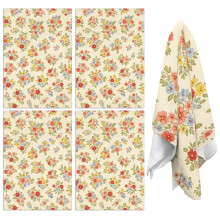 4-pack blommiga kökshanddukar 45x61 cm