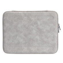 GASTROPOD 15.6–16" Laptop Bag, PU Suede Waterproof Sleeve with Fleece Lining & Compartments — Compatible with MacBook, iPad, HP