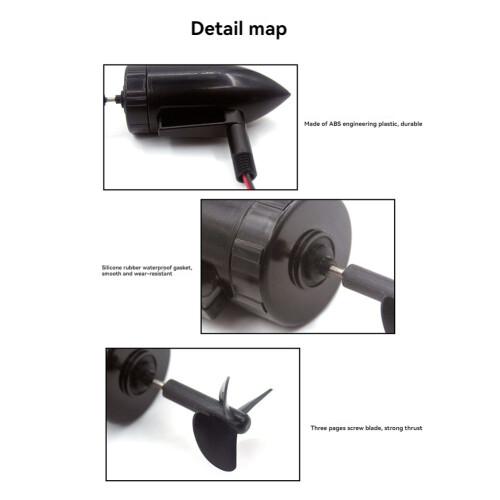 Köderboot Unterwassermotor Propeller Bootszubehör DIY Modifizierte Kits für Flytec 2011-5 Angelköderboot
