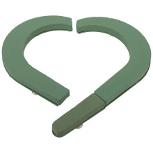 OUNONA spugna floreale a forma di cuore per decorazioni di auto nuziali, colore verde