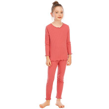 Ediodpoh Girls' Warm, Breathable Winter Underwear Set – Comfortable Casual Base Layer for Kids, Hot Pink, Ages 8-9