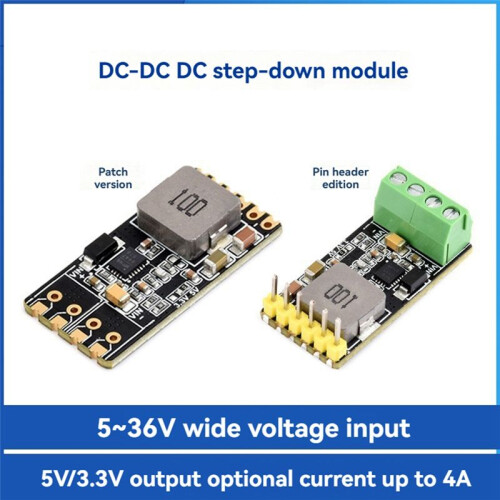 Waveshare -  Buck Module 5-36V Input 5V/3.3V 4A Voltage Output Step-Down  Voltage Moudle,Unwelded 2