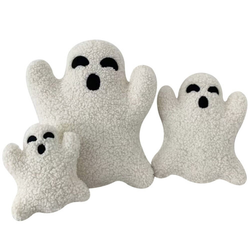 Spökhalloween-prydnadskuddar3-pack bomull