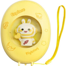 Space Rabbit Hand Warmer, 2 Heat Settings, USB Rechargeable, 7-Color Light, Fast Heating – Cute Cartoon Warmer for Kids & Adults