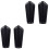 2Paires Brassards De Cuir Noir Pour Et Jeux 4