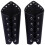 2Paires Brassards De Cuir Noir Pour Et Jeux 9