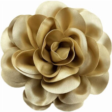 Elegante broche grande de rosa de satén y camelia de seda – Accesorio para bodas, fiestas y bailes para mujer; combina con cualquier atuendo.
